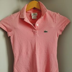 Lacoste Women's Pink Polo Top.